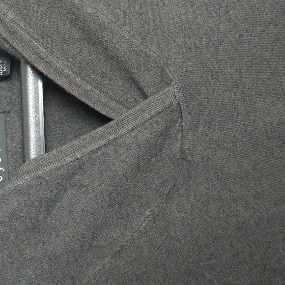 $Cyrus dark grey hooded pullover lightweight pocket ribbed sleeve sweater Size S - Picture 5 of 9